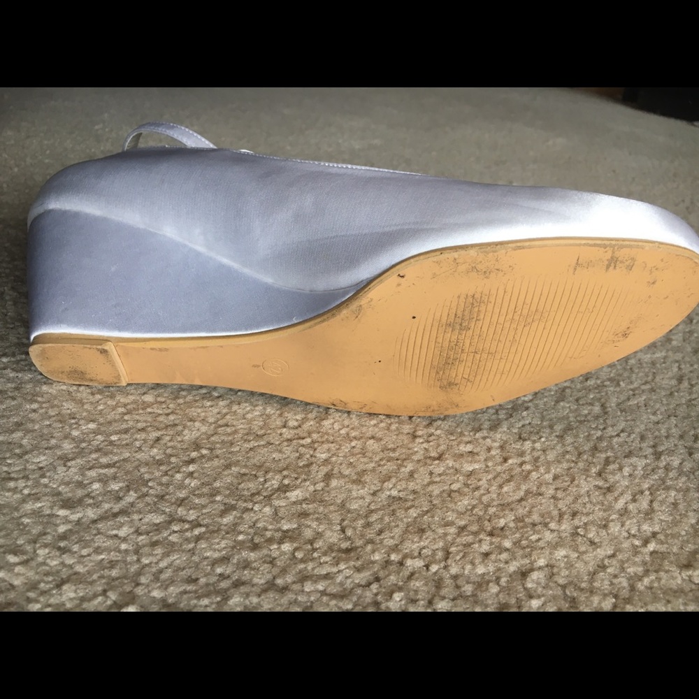 White Satin Heels / White Pumps size 10.5, EU 42 - Picture 5 of 5
